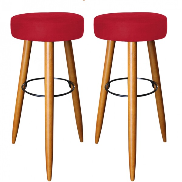 Kit 02 Banqueta Alta Lia Para Cozinha Bar Balcão Bistrô Pé Pa