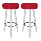 Kit 02 Banqueta Alta Lia Para Cozinha Bar Balcão Bistrô Pé Pa