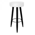 Kit 02 Banqueta Alta Lia Preto Corino Branco