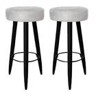 Kit 02 Banqueta Alta Lia Preto Corino Cinza