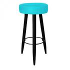 Kit 02 Banqueta Alta Lia Preto Suede Azul Turquesa