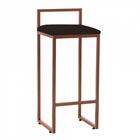 Kit 02 Banqueta Alta Lina Bronze Marrom