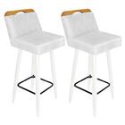 Kit 02 Banqueta Alta Lith Branco Branco