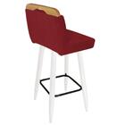 Kit 02 Banqueta Alta Lith Branco Vermelho