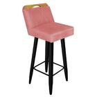 Kit 02 Banqueta Alta Lith Preto Rose Gold