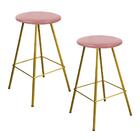 Kit 02 Banqueta Alta Loni Eiffel Dourado Rose Gold