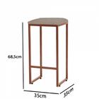 Kit 02 Banqueta Alta Lua Bronze Corino Bege