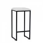 Kit 02 Banqueta Alta Lua Preto Branco