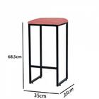 Kit 02 Banqueta Alta Lua Preto Rose Gold