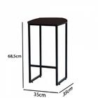 Kit 02 Banqueta Alta Lua Preto Suede Marrom