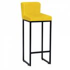 Kit 02 Banqueta Alta Lucca Ferro Preto Amarelo