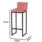 Kit 02 Banqueta Alta Lucca Rose Gold