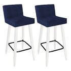 Kit 02 Banqueta Alta Lucy Com Encosto Cozinha Bar Balcão Bist