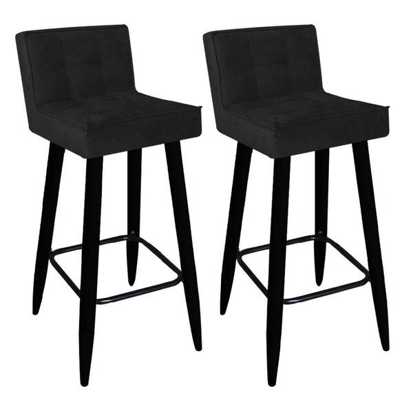 Kit 02 Banqueta Alta Lucy Preto Preto