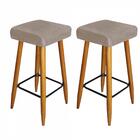 Kit 02 Banqueta Alta Quadrado Luma