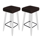 Kit 02 Banqueta Alta Quadrado Luma Para Cozinha Bar Balcão Bi