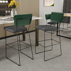 Kit 02 Banqueta Alta Sala Jantar Fixa Allana L02 Facto Verde