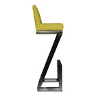 Kit 02 Banqueta Alta Z Base De Ferro Suede Amarelo - D'classe