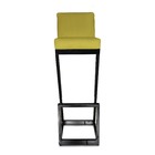 Kit 02 Banqueta Alta Z Base De Ferro Suede Amarelo - D'classe