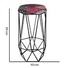 Kit 02 Banqueta Aramado Liz Base Preto Mandala Colorido