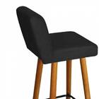 Kit 02 Banqueta Castanho Suede Preto