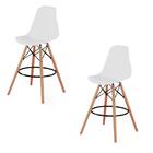 Kit 02 Banqueta Eiffel - Branco Branco