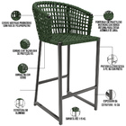 Kit 02 Banqueta Para Área Gourmet Cozinha Varanda Corda Náuti