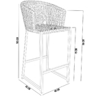 Kit 02 Banqueta Para Área Gourmet Cozinha Varanda Corda Náuti