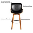 Kit 02 Banquetas Agra Giratória Com Base De Madeira E Apoio D