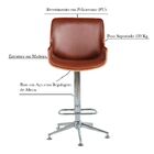 Kit 02 Banquetas Agra Giratória Com Regulagem De Altura E Bas