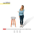 Kit 02 Banquetas Alta Bancada Gourmet Áustria 70cm Estofada P