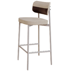 Kit 02 Banquetas Alta Bar Cozinha Sala De Jantar Aço Branco K