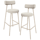 Kit 02 Banquetas Alta Bar Cozinha Sala De Jantar Aço Milão Ar