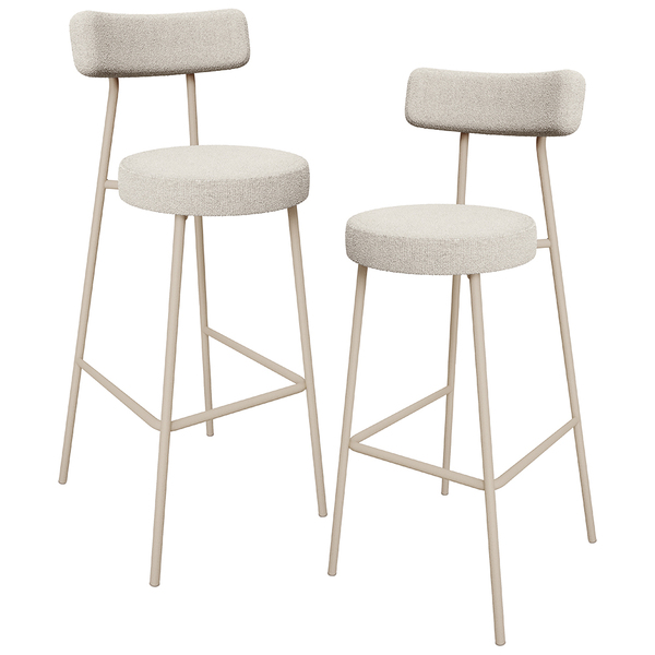 Kit 02 Banquetas Alta Bar Cozinha Sala De Jantar Aço Milão Ar