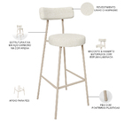 Kit 02 Banquetas Alta Bar Cozinha Sala De Jantar Aço Milão Ar