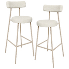 Kit 02 Banquetas Alta Bar Cozinha Sala De Jantar Aço Milão Ar