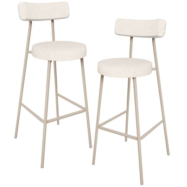 Kit 02 Banquetas Alta Bar Cozinha Sala De Jantar Aço Milão Ar