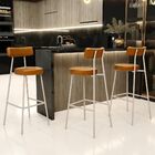 Kit 02 Banquetas Alta Bar Cozinha Sala De Jantar Aço Milão Ar