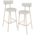 Kit 02 Banquetas Alta Bar Cozinha Sala De Jantar Aço Milão Ar