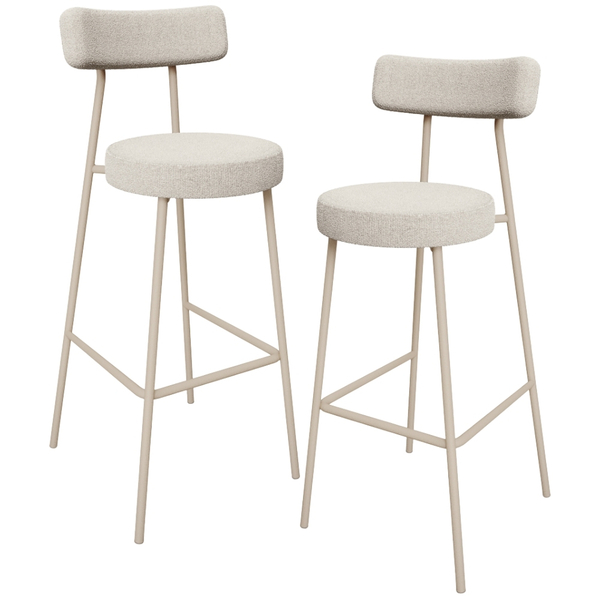 Kit 02 Banquetas Alta Bar Cozinha Sala De Jantar Aço Milão Ar