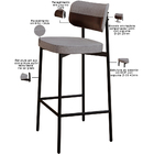 Kit 02 Banquetas Alta Bar Cozinha Sala De Jantar Aço Preto Ka