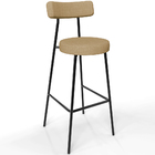 Kit 02 Banquetas Alta Bar Cozinha Sala De Jantar Em Aço Milão