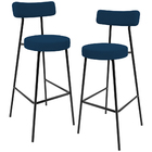 Kit 02 Banquetas Alta Bar Cozinha Sala De Jantar Em Aço Milão