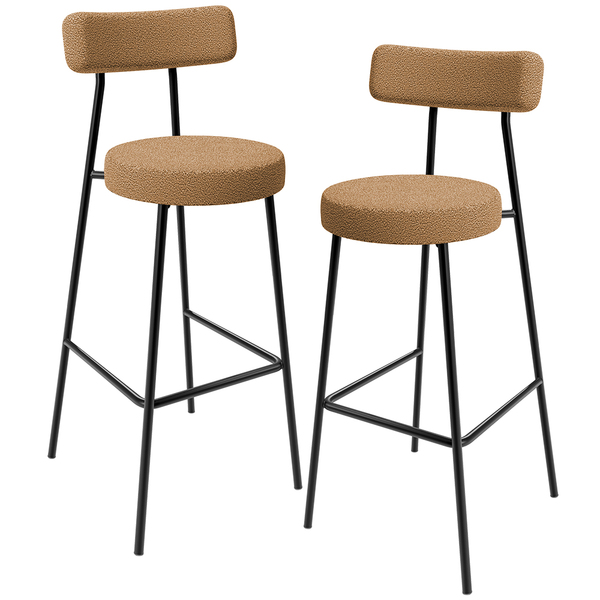 Kit 02 Banquetas Alta Bar Cozinha Sala De Jantar Estrutura Em