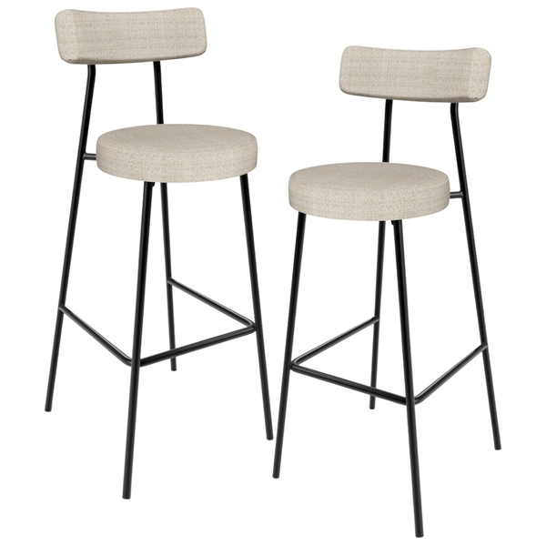 Kit 02 Banquetas Alta Bar Cozinha Sala De Jantar Estrutura Em