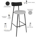 Kit 02 Banquetas Alta Bar Cozinha Sala De Jantar Milão L02 Co