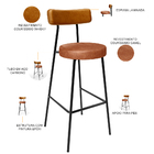 Kit 02 Banquetas Alta Bar Cozinha Sala De Jantar Milão L02 Co