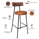 Kit 02 Banquetas Alta Bar Cozinha Sala De Jantar Milão L02 Co