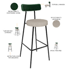 Kit 02 Banquetas Alta Bar Cozinha Sala Jantar Milão L02 Facto