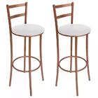 Kit 02 Banquetas Alta Bento Cobre Bq12 Corano Branco Hks Mila